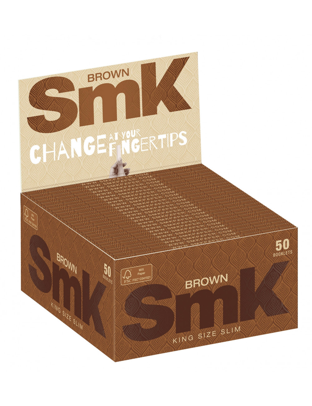 Papel SMK King Size Slim Brown (50 uds)